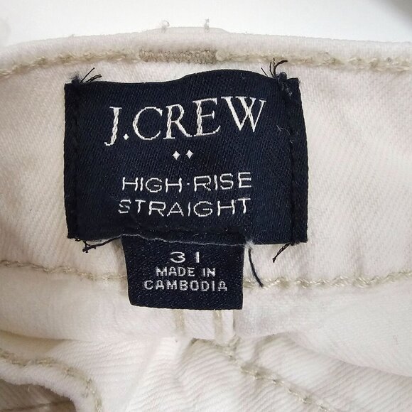 J.Crew Womens High-Rise Straight Jeans Premium Edition Re-Imagined White Size 31 - Picture 5 of 16